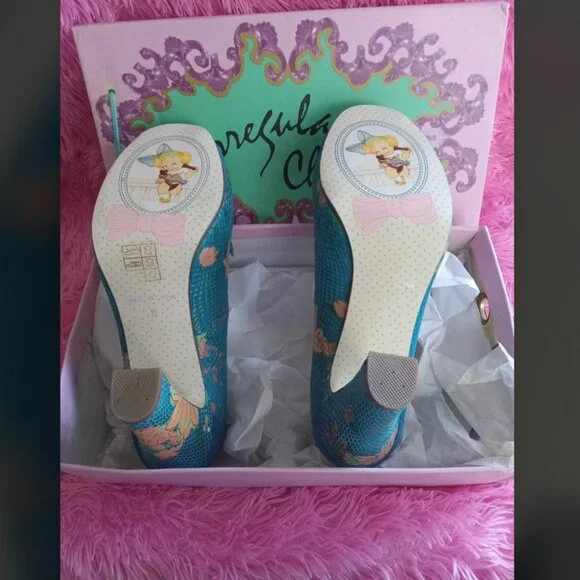 IRREGULAR CHOICE Chica Faux Snakeskin Floral Tropical Retro NW w/Box size 10 - Picture 5 of 8